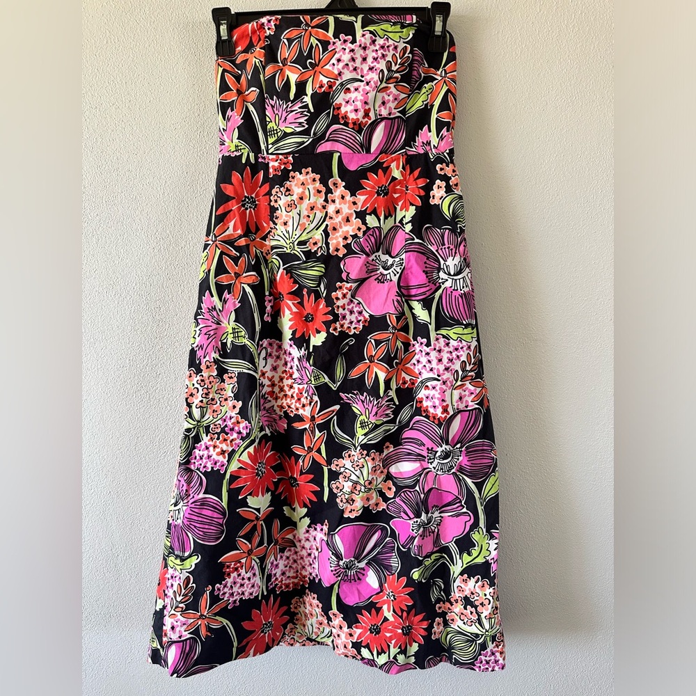 Lilly Pulitzer Black Flower Market Midi Dress